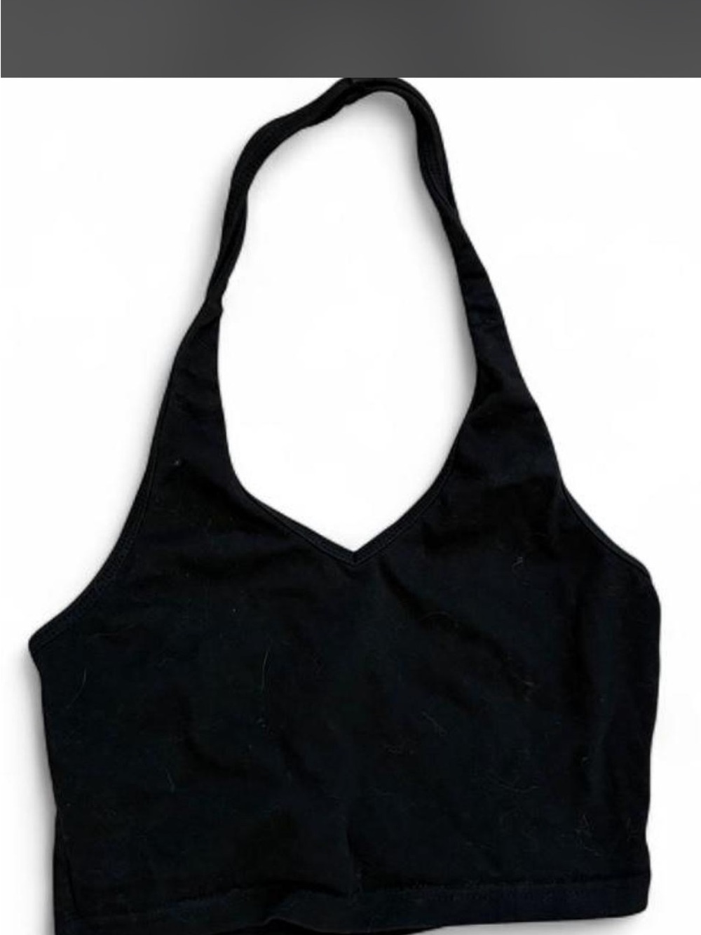 Black Halter Crop Top